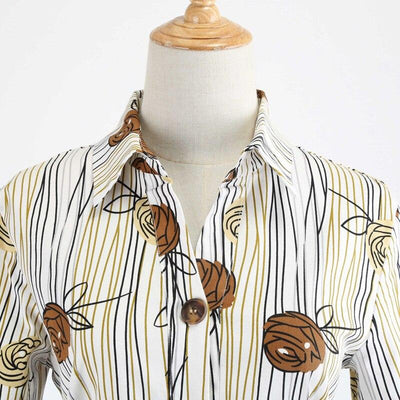 Vintage Šaty S Dlhými Rukávmi