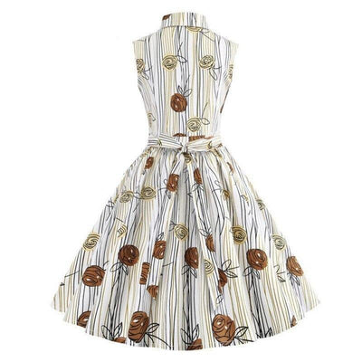 Vintage Kresliace Šaty Bez Rukávov