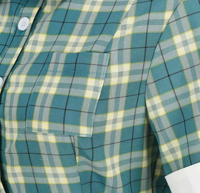 Vintage Zelené Škótske Šaty