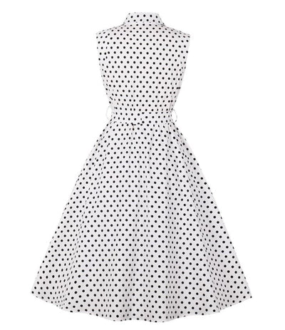 Vintage Čiernobiele Dámske Šaty