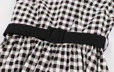 Šaty Gingham Check Zo 60. Rokov