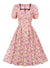 Vintage Šaty S Vysokým Pásom V Ružovej Farbe