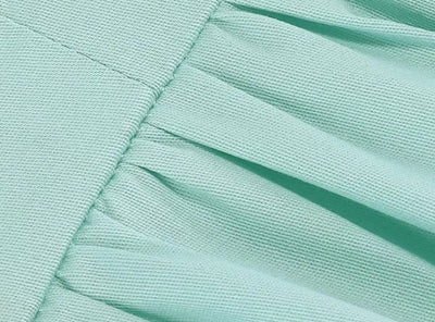 Vintage Tyrkysové Šaty S Vysokým Pásom