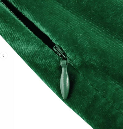 Vintage Veľké Zelené Saténové Šaty