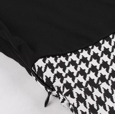 Vintage Šedé Kárované Šaty