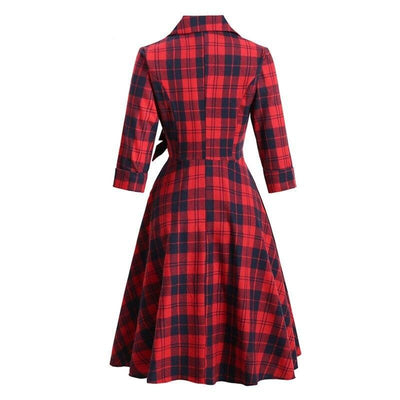 Vintage Zimné Bavlnené Šaty