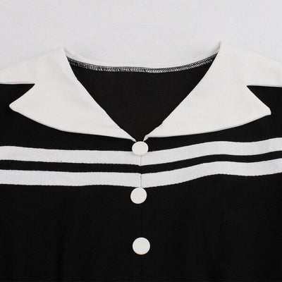 Vintage Zimné Šaty Čiernej Farby