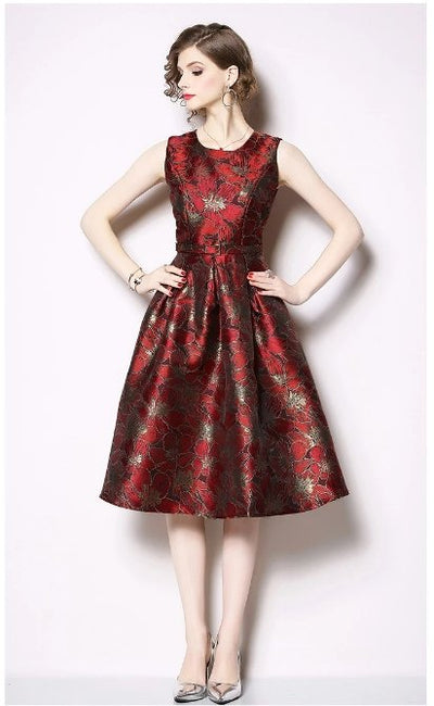 Vintage Fialové Denné Šaty