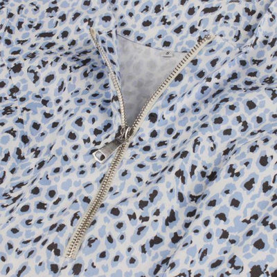 Vintage Modré Leopardie Šaty
