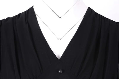 Vintage Dlhé Čierne Šaty Z 50. Rokov