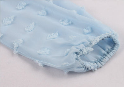 Vintage Dlhé Boho Šaty Modré