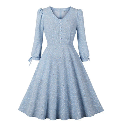 Vintage Dlhé Šaty Boho Flowers