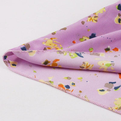 Levanduľové Vintage Šaty S Krátkym Rukávom