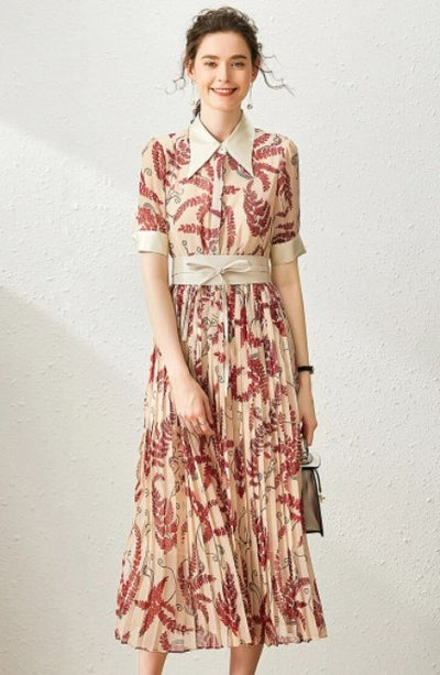 Ružové Moderné Vintage Šaty