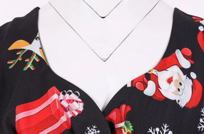 Vintage Vianočné Šaty V Čiernej Farbe