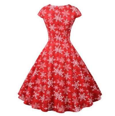 Vintage Vianočné Šaty Extra Veľkosti Červené
