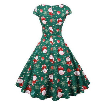Zelené Vintage Vianočné Šaty Veľkej Veľkosti