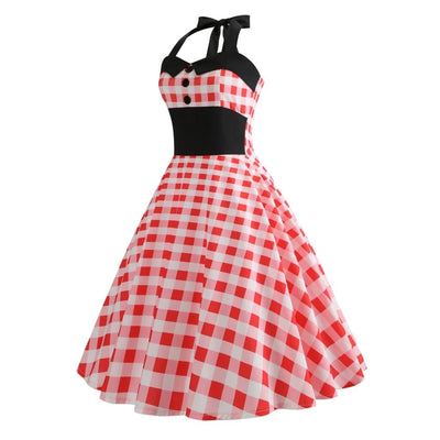 Vintage Šaty - Red Gingham Pin-Up