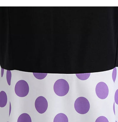 Vintage Pin Up Šaty Fialové Bodky
