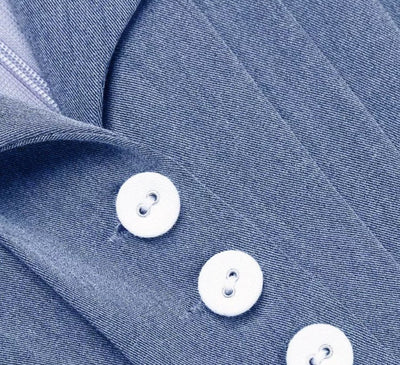 Modré Skladané Vintage Šaty