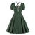 Vintage Zelené Bodkované Šaty