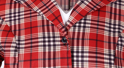 Vintage Červeno-Čierne Pruhované Šaty