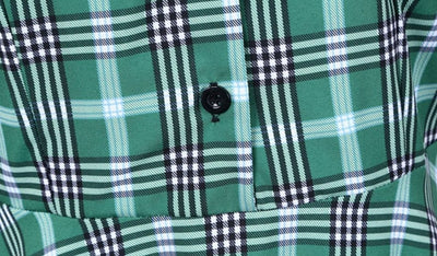 Vintage Zelené A Čierne Pruhované Šaty