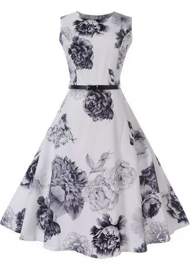 Vintage Romantické Šaty Námornícka Biela