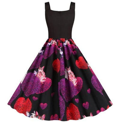 Vintage Čierne Valentínske Šaty Pre Mačky