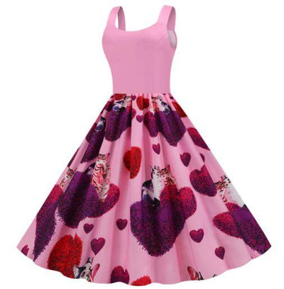 Vintage Ružové Valentínske Šaty