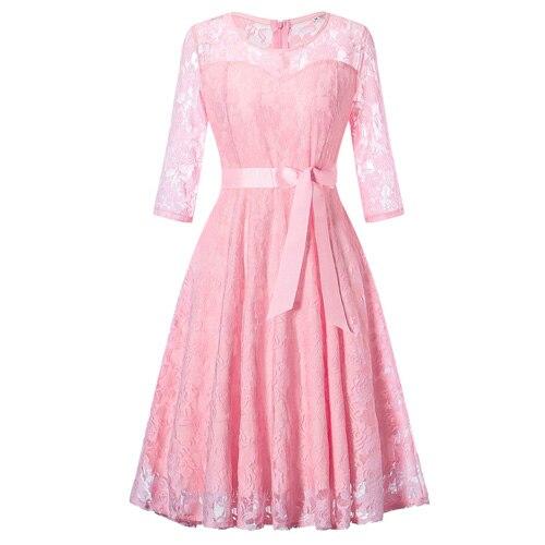 Vintage Ružové Večerné Šaty S Dlhým Rukávom