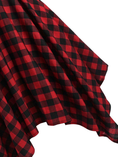 Vintage Kontrolné Šaty S Vysokým Pásom