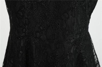 Vintage Trapézové Šaty Čierne