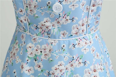 Vintage Nebesky Modré Šaty Z Roku 1950