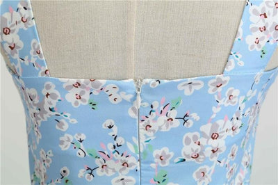 Vintage Nebesky Modré Šaty Z Roku 1950