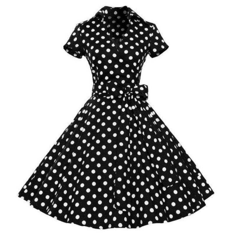 Vintage Šaty Z 50. Rokov Čierne