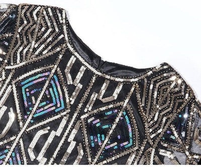 Vintage Dlhé Zlaté Šaty Gatsbyho Z 20. Rokov