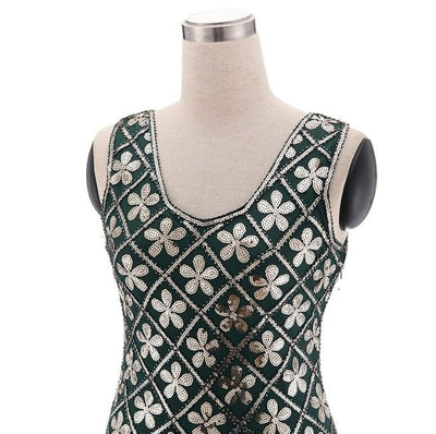 Vintage Zlaté Šaty 20s Plus Size