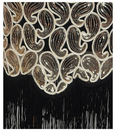 Vintage Šaty Z 20. Rokov Sexy Čiernozlaté