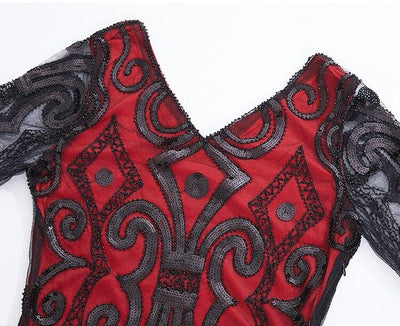 Červené Čipkované Šaty Z 20. Rokov