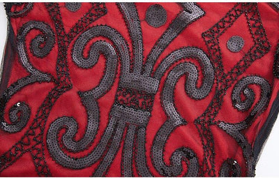 Červené Čipkované Šaty Z 20. Rokov