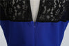 Vintage Modré Čipkované Šaty