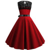 Vintage Červené Čipkované Šaty