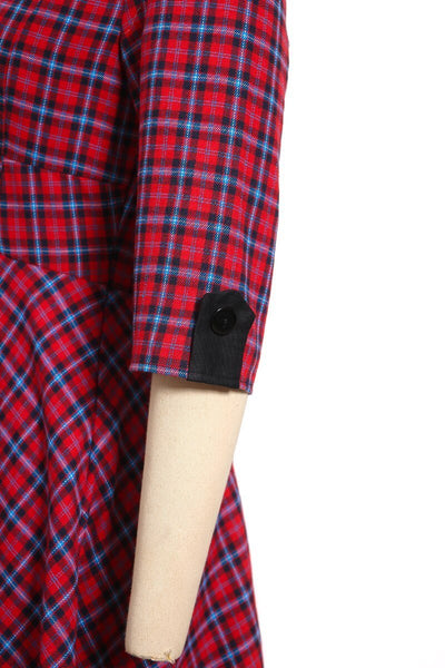 Vintage Červené Zimné Šaty