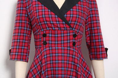 Vintage Červené Zimné Šaty