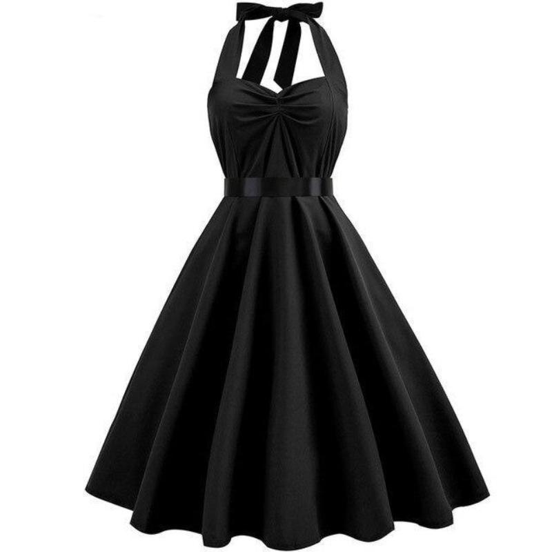 Čierne Vintage Šaty