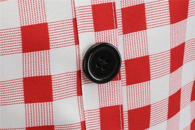 Vintage Červeno-Biele Šaty