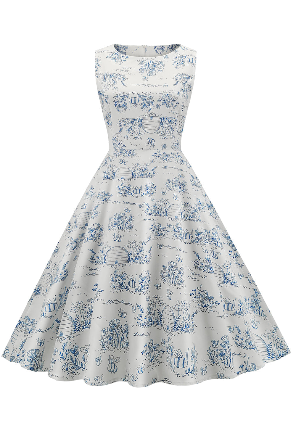 Vintage Šaty S Kvetinovou Potlačou Z 50. Rokov