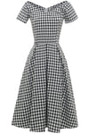 Vintage Check Midi Šaty
