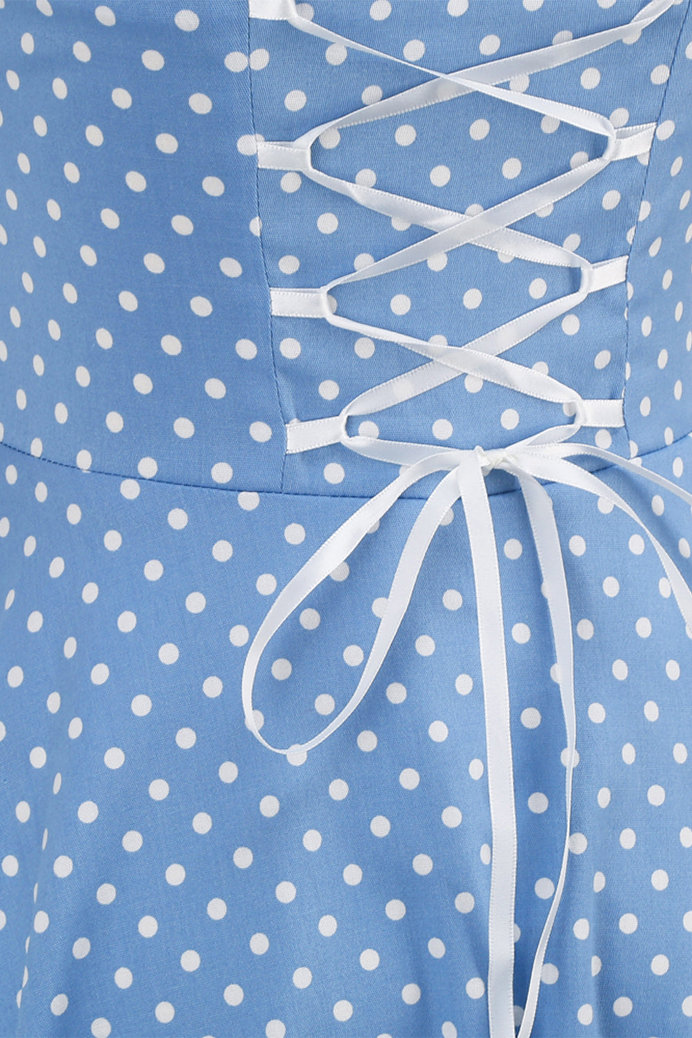 Retro Bodkované Šaty Bez Chrbta Pre Ženy